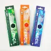 Wooden HB pencils, lead-free and toxic hexagonal pencils with erasers, blue, green and orange, high appearance level, foreign trade supply display box Specification image